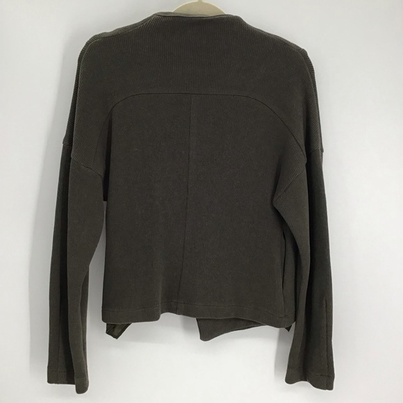 Lotus Eaters Asymmetrical Zip Sweater Jacket Business Casual Green NWT Size S - Picture 2 of 8